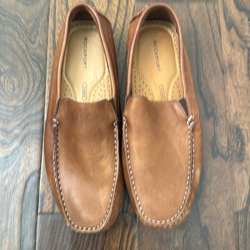 Rockport Brown Loafers Ryder Sz 8.5